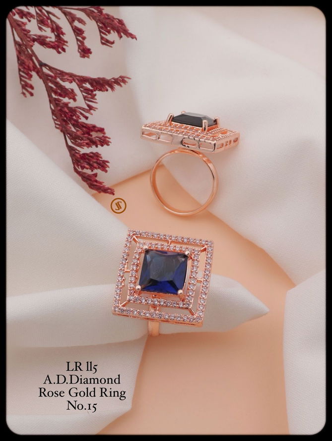 Lr Rose Gold And Silver Ad Diamond Ring Wholesalers In Delhi
